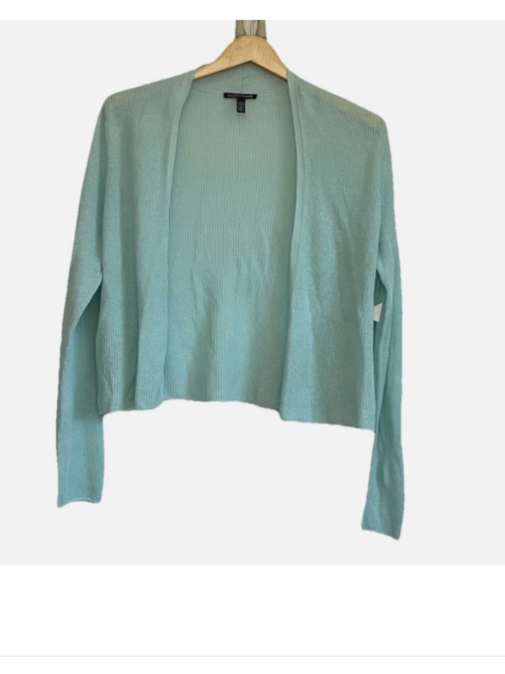 EILEEN FISHER Woman Organic Linen Blend Long Sleeve Open Front Cardigan Size: S